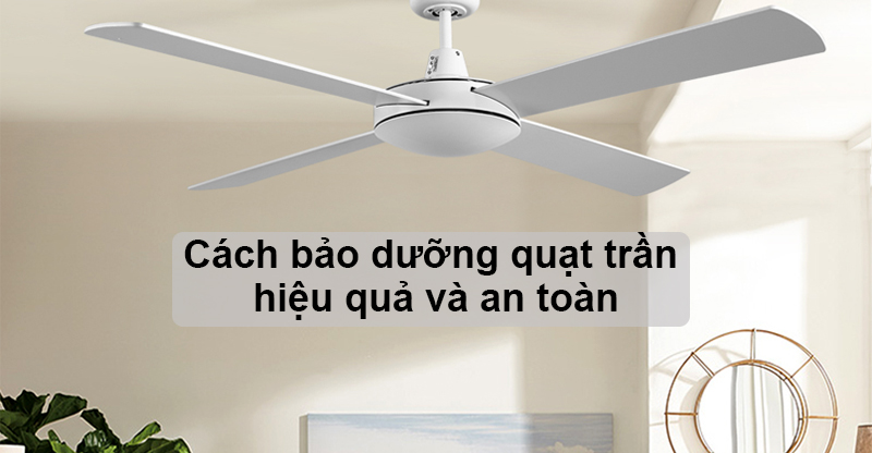 Cách bảo dưỡng quạt trần hiệu quả và an toàn